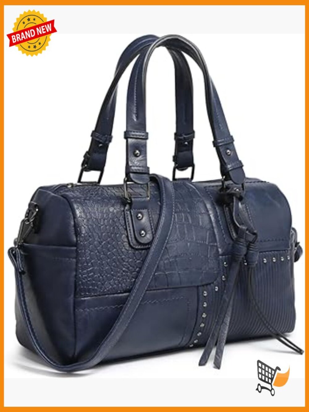 Soft Vegan Leather Barrel Hobo Bag Large Tote Satchel Work Shoulder Handbag